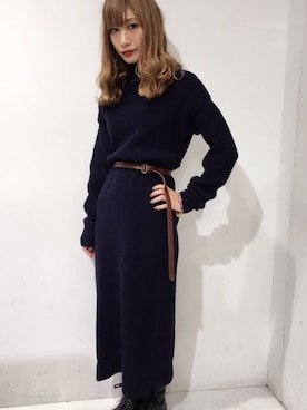 「77circa（ナナナナサーカ）のアイテム」を使った、seilaさん（レディース・164cm）の冬コーディネート