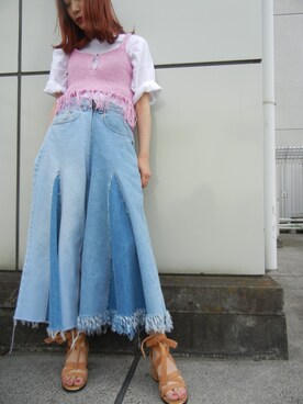 「siiilon」｜「アイテム（パンツ）」を使った、seilaさん（レディース・164cm）の春コーディネート