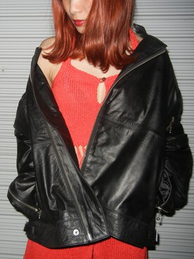 「cannabis_ladies」｜「アイテム（ライダースジャケット）」を使った、seilaさん（レディース・164cm）の春コーディネート