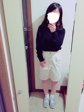 「UNIQLO（ユニクロ）のアイテム（スウェット、ブラック系）」を使った、みんこさん（レディース）の秋コーディネート
