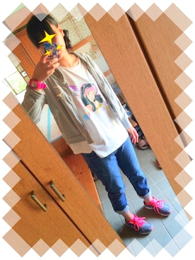 「F i.n.t（フィント）のアイテム（その他アウター）」を使った、あずきさん（レディース・169cm）の夏コーディネート