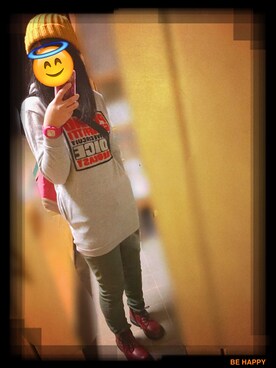 「アイテム（アナログ腕時計、ピンク系）」を使った、あずきさん（レディース・169cm）の秋コーディネート