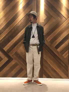 「orslow」｜「アイテム（カバーオール）」を使った、mashiiさん（メンズ・172cm）の秋コーディネート