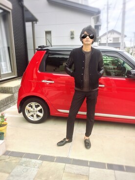 「L.H.P（エルエイチピー）のアイテム（スタジャン）」を使った、BJCさん（メンズ・175cm）の秋コーディネート