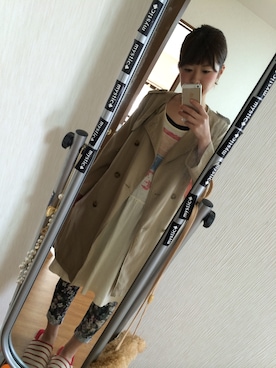 「Another Edition」｜「アイテム（トレンチコート）」を使った、ぴーさん。さん（レディース・152cm）の春コーディネート