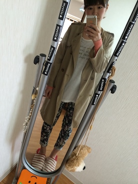 「Another Edition」｜「アイテム（トレンチコート）」を使った、ぴーさん。さん（レディース・152cm）の春コーディネート