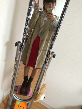 「Another Edition」｜「アイテム（トレンチコート）」を使った、ぴーさん。さん（レディース・152cm）の秋コーディネート