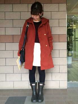 「アイテム（レインシューズ）」を使った、ぴーさん。さん（レディース・152cm・20代）の秋コーディネート