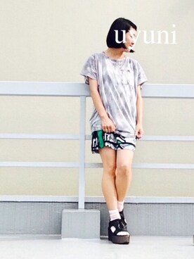 「厚底」｜ｕｙｕｎｉさん（レディース・150cm）の夏コーディネート