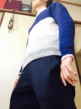「Simplicite（サンプリシテ）のアイテム（トップス）」を使った、もろけんさん（メンズ・173cm）の秋コーディネート