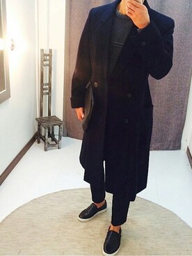 「NEIL BARRETT（ニールバレット）のアイテム（ニット/セーター）」を使った、유병진さん（メンズ・175cm）の冬コーディネート