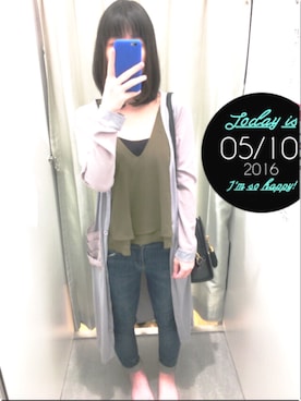 「アイテム（その他トップス）」を使った、カナリアさん（レディース・164cm）の春コーディネート