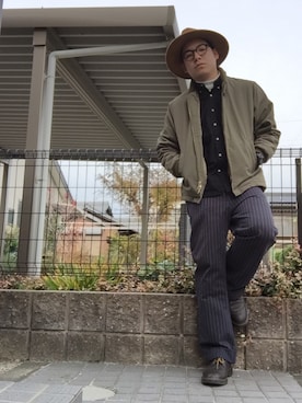 「NITEKLUB（ナイトクラブ）のアイテム」を使った、enomonさん（メンズ・174cm）の冬コーディネート