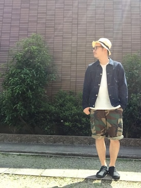 「Waste(twice)（ウェストトゥワイス）のアイテム（ジャケット/アウター）」を使った、enomonさん（メンズ・174cm）の春コーディネート
