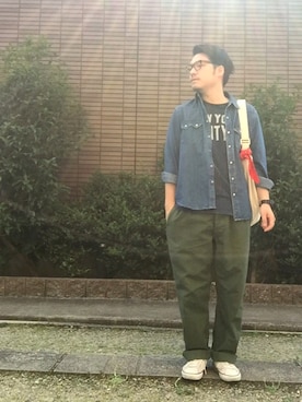 enomonさん（メンズ・174cm）の春コーディネート