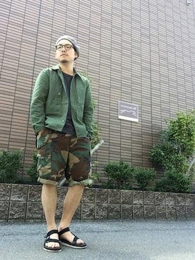 「ワーク」｜「アイテム（ウォレットチェーン）」を使った、enomonさん（メンズ・174cm）の夏コーディネート