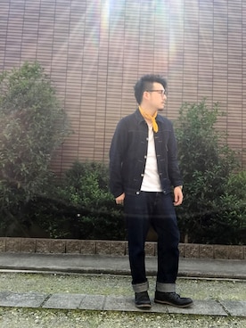 「Waste(twice)（ウェストトゥワイス）のアイテム（ジャケット/アウター）」を使った、enomonさん（メンズ・174cm）の夏コーディネート