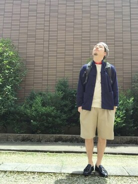 「マリン」｜「アイテム（その他アウター）」を使った、enomonさん（メンズ・174cm）の夏コーディネート