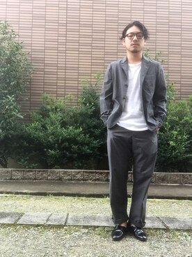 「BLUE WORK（ブルーワーク）のアイテム（ジャケット/アウター）」を使った、enomonさん（メンズ・174cm）の秋コーディネート