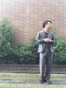 「BLUE WORK（ブルーワーク）のアイテム（ジャケット/アウター）」を使った、enomonさん（メンズ・174cm）の秋コーディネート