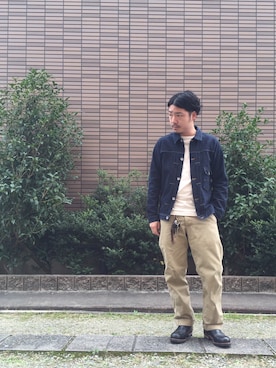 「Waste(twice)（ウェストトゥワイス）のアイテム（ジャケット/アウター）」を使った、enomonさん（メンズ・174cm）の秋コーディネート