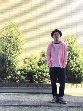 「ワーク」｜「アイテム（ウォレットチェーン）」を使った、enomonさん（メンズ・174cm）の秋コーディネート