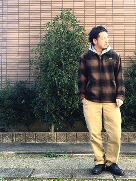 「OSHKOSH（オシュコシュ）のアイテム（ジャケット/アウター）」を使った、enomonさん（メンズ・174cm）の秋コーディネート