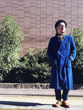 「軍物」｜「アイテム（その他アウター）」を使った、enomonさん（メンズ・174cm）の冬コーディネート