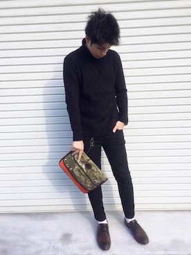 「STUDIOUS（ステュディオス）のアイテム（その他アウター）」を使った、りっく。さん（メンズ・176cm）の冬コーディネート