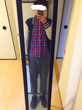 「JOURNAL STANDARD（ジャーナルスタンダード）のアイテム（スタジャン）」を使った、nyonyoさん（メンズ・172cm）の春コーディネート