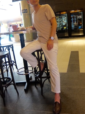 「Sergio rossi（セルジオロッシ）のアイテム」を使った、TAKAさん（メンズ・179cm）の夏コーディネート