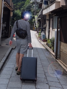 「アイテム（モカシン/デッキシューズ、グリーン系）」を使った、TAKAさん（メンズ・179cm）の秋コーディネート