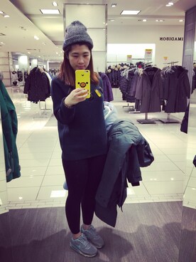 「TOMS（トムス）のアイテム（帽子）」を使った、saekoyuさん（レディース・155cm）の冬コーディネート