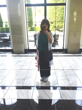 「ROROL（ロロル）のアイテム」を使った、yuaさん（レディース・154cm）の夏コーディネート