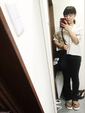 「ROROL（ロロル）のアイテム」を使った、yuaさん（レディース・154cm）の夏コーディネート