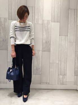 「Q（キュー）のアイテム（パンツ）」を使った、ﾏｲｺﾊﾞさん（レディース・155cm）の冬コーディネート