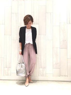 「Q（キュー）のアイテム」を使った、ﾏｲｺﾊﾞさん（レディース・155cm）の夏コーディネート