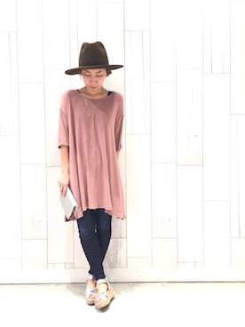 「Q（キュー）のアイテム」を使った、ﾏｲｺﾊﾞさん（レディース・155cm）の夏コーディネート