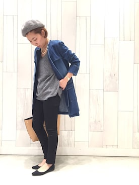 「Q（キュー）のアイテム（ジャケット/アウター）」を使った、ﾏｲｺﾊﾞさん（レディース・155cm）の秋コーディネート