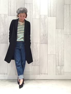 「Q（キュー）のアイテム」を使った、ﾏｲｺﾊﾞさん（レディース・155cm）の秋コーディネート