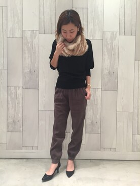 「Q（キュー）のアイテム（シューズ）」を使った、ﾏｲｺﾊﾞさん（レディース・155cm）の秋コーディネート