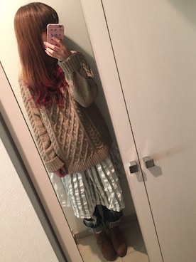 「Levi's」｜「アイテム（ブーティ）」を使った、alaco15さん（レディース・154cm）の冬コーディネート