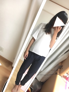 「B.L.U.E（ビーエルユーイー）のアイテム（トップス）」を使った、ゆゆゆさん（レディース・164cm）の夏コーディネート