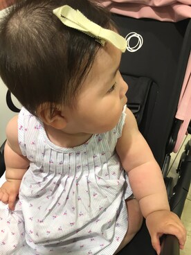 「PETIT BATEAU（プチバトー）のアイテム（チュニック）」を使った、yui☺︎saraさん（キッズ・80cm）の春コーディネート