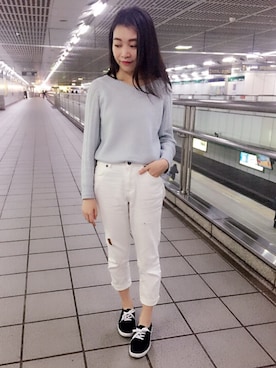 顏維伶さん（レディース・158cm）の冬コーディネート