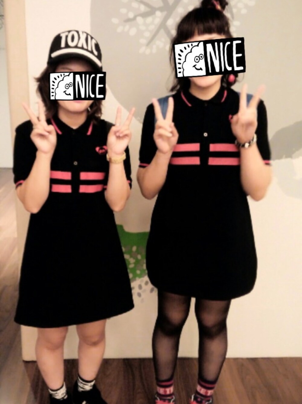 「Candy Stripper、PEPE」｜「Candy StripperのTOXIC MESH CAP（キャップ、ブラック系）」を使った、おたえさん（レディース・153cm）の夏コーディネートの1枚目の写真