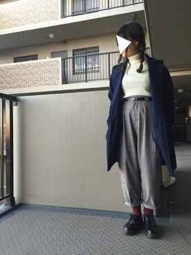 「Dr. Martens（ドクターマーチン）のDr.Martens (ドクターマーチン)/1461 3EYE GIBSON SHOES（その他シューズ）」を使った、*sun*さん（レディース・154cm）の冬コーディネート