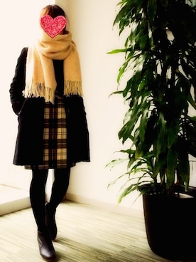 「BEAMS（ビームス）のアイテム（ピアス（両耳用））」を使った、ari*さん（レディース・158cm）の秋コーディネート