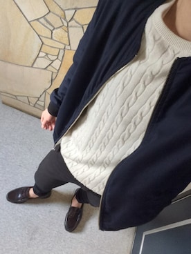 「アイテム（MA-1）」を使った、ゆーさん（メンズ・175cm・20代）の春コーディネート