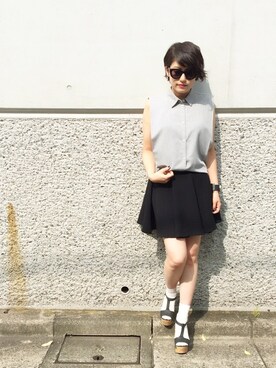 山﨑美穂さん(レディース・162cm)の夏コーディネート